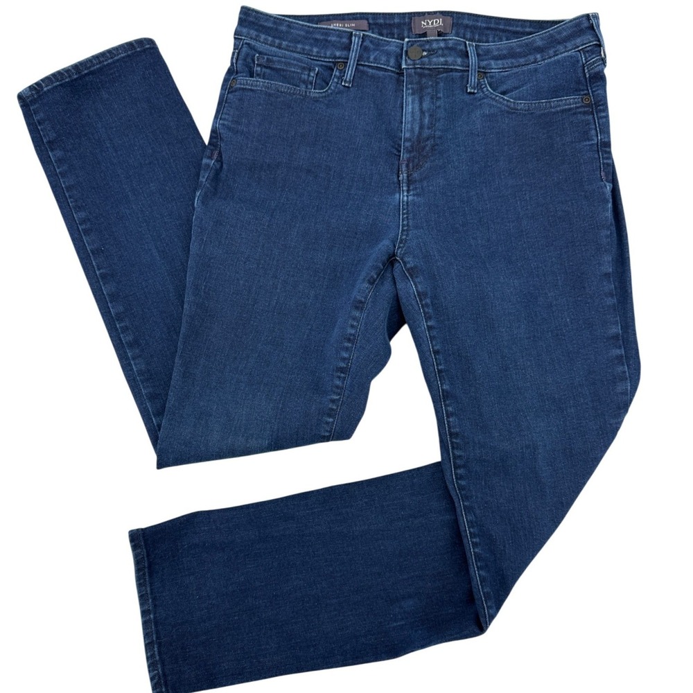 NYDJ Ami Skinny Jeans Womens 8 Dark Wash Blue High Rise Denim Stretch 12008